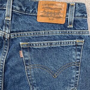 Levi 545 Jeans Women 32W 36L Blue Irregular 983F Straight Leg Denim Brown‎ Tab